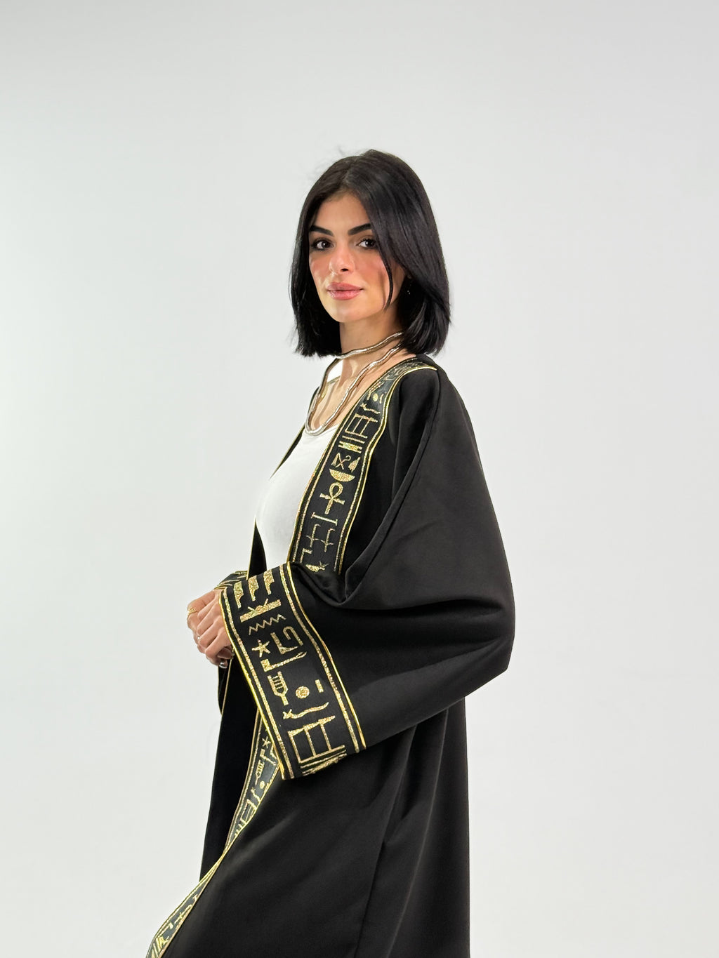 Ramadan Velvet Kaftan - Pharaonic Edition In Black