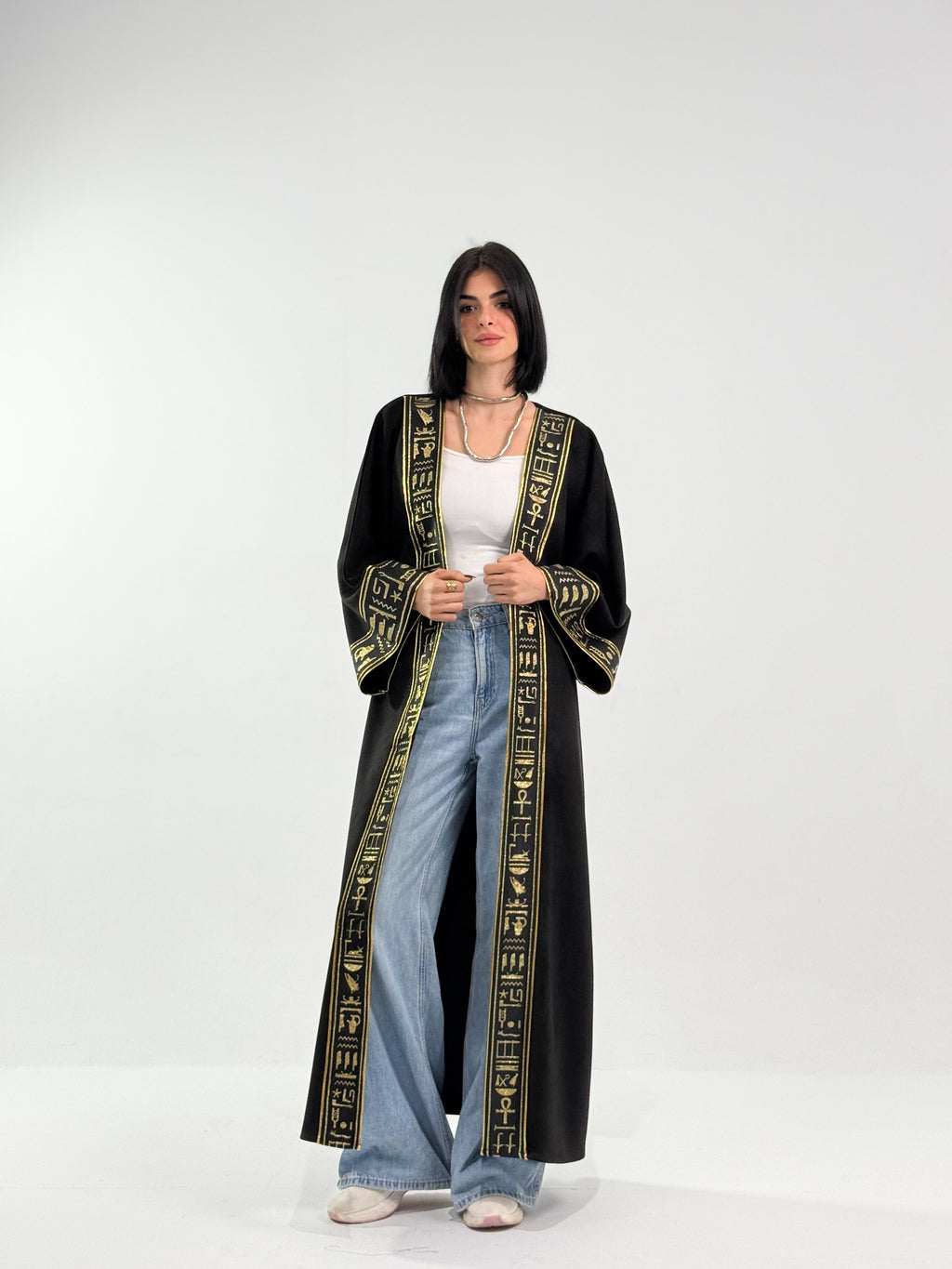 Ramadan Velvet Kaftan - Pharaonic Edition In Black