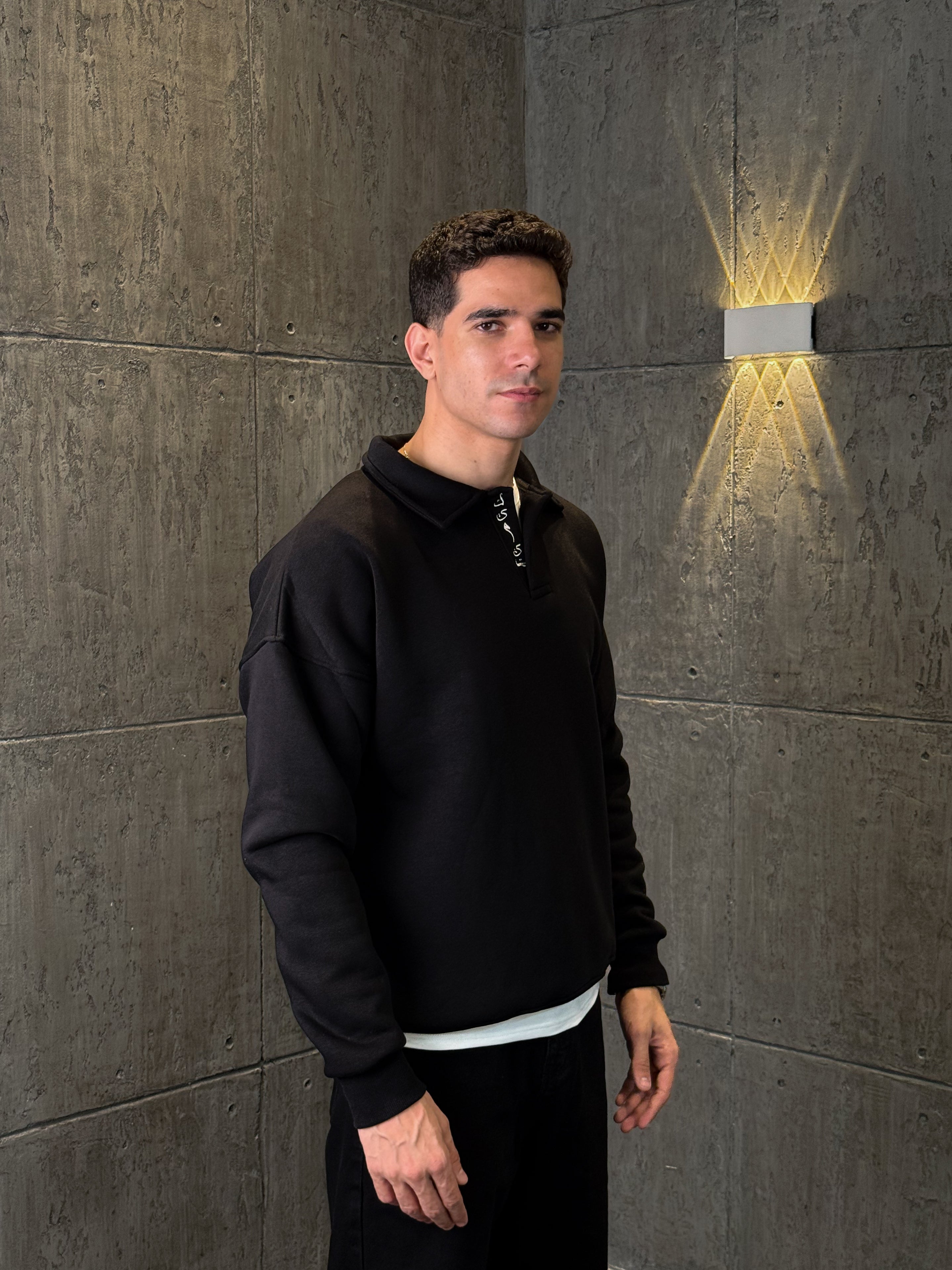 KEMIT’s Polo Sweatshirt In BLack