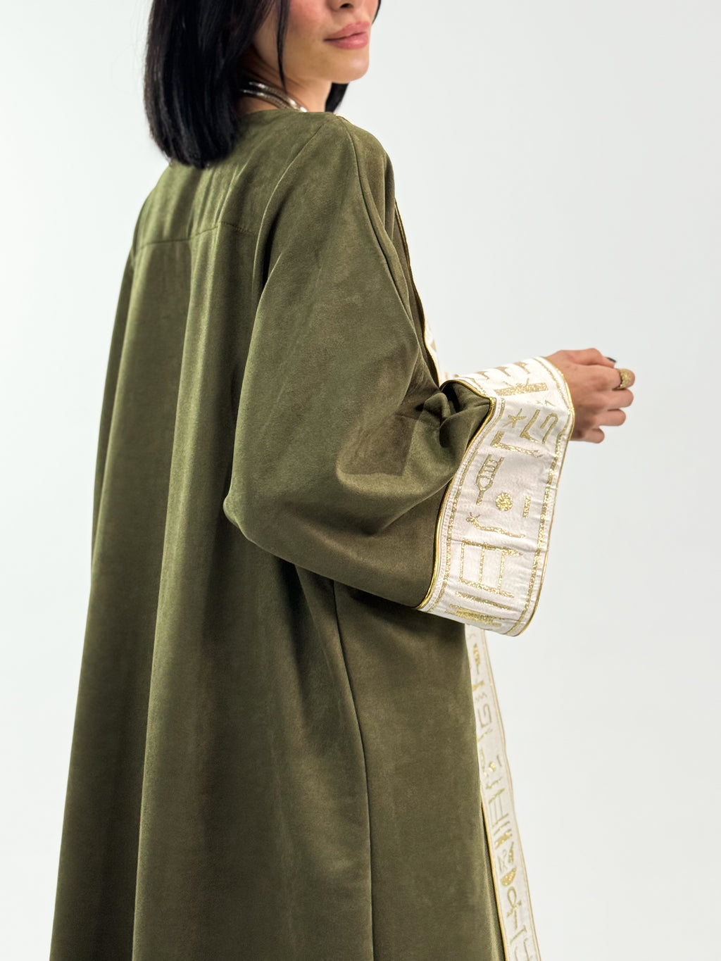 Ramadan Velvet Kaftan - Pharaonic Edition In Dark Green