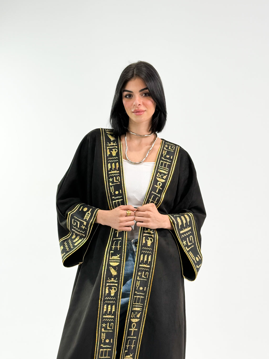Ramadan Velvet Kaftan - Pharaonic Edition In Black