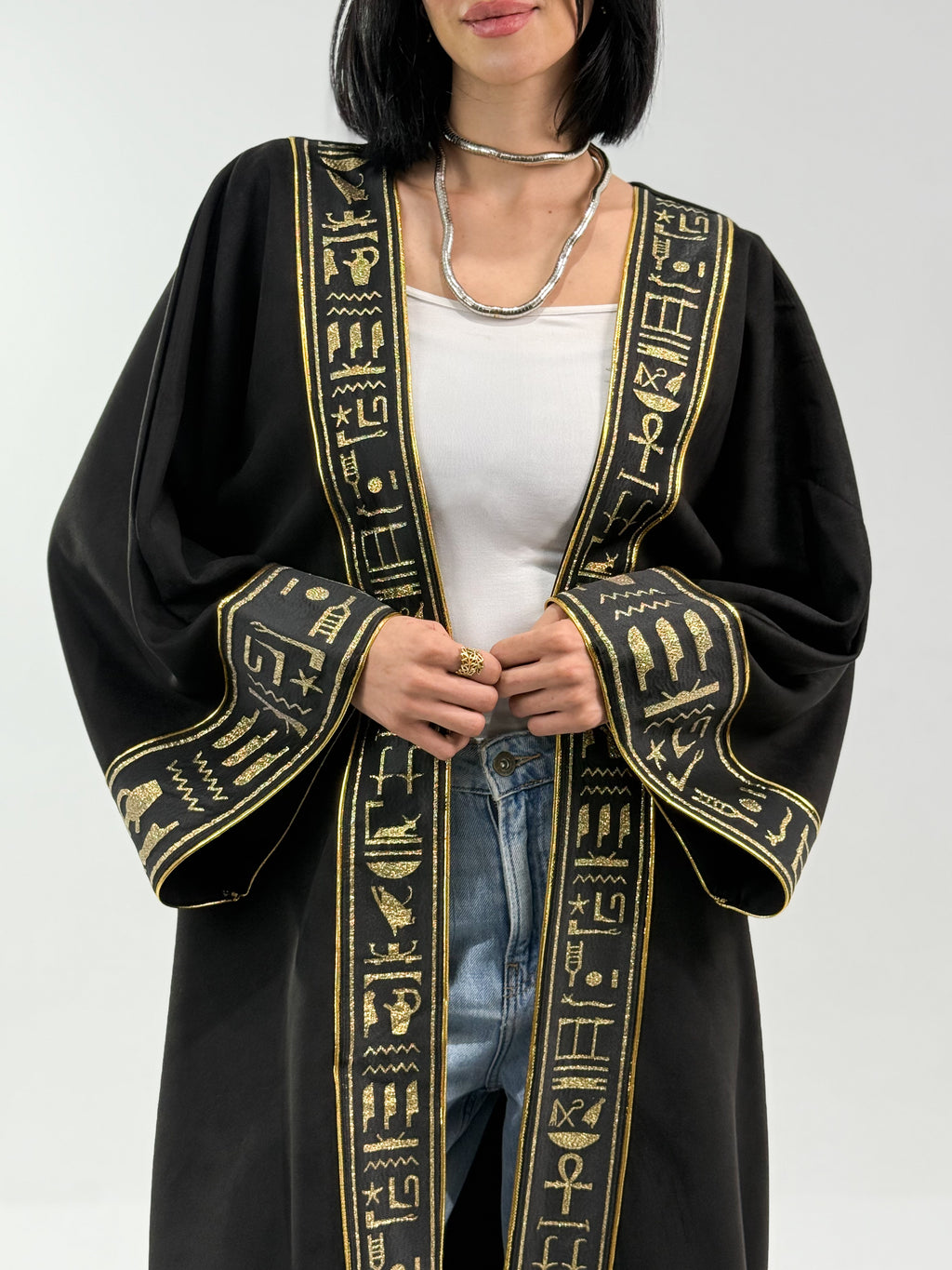 Ramadan Velvet Kaftan - Pharaonic Edition In Black